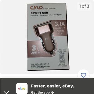 Cylo 3 port usb car charger